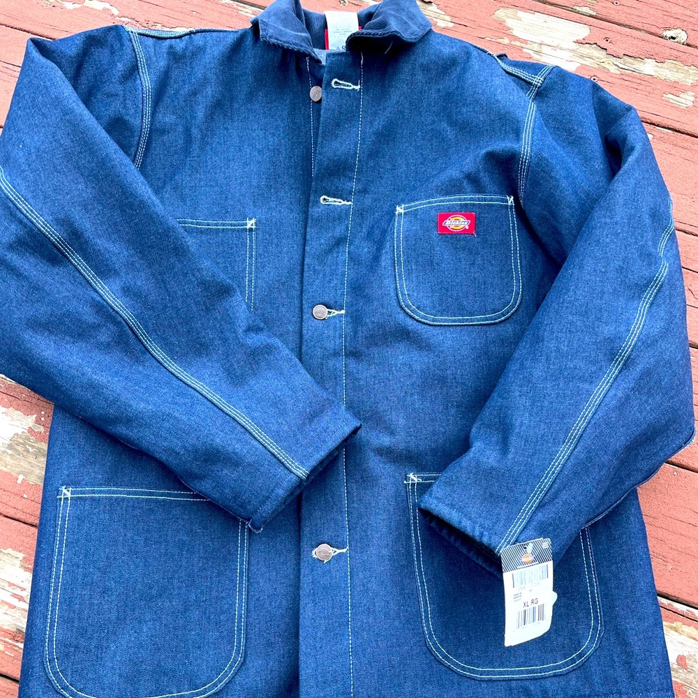 Dickie’s Denim Blanket Lined Chore Coat XL NWT